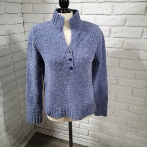 Sonoma Life & Style Ladies Size Large V-neck Purple Straight Fit Sweater